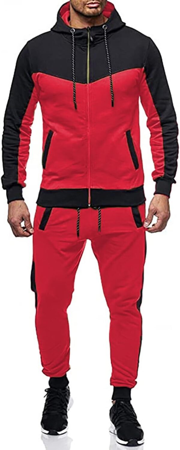 Marine Royal Track Suits for Men Set Full Zip Sweatsuit Outdoor Jogging Men Tracksuits
