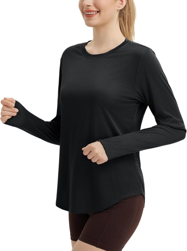 BALEAF Women's Long Sleeve Workout Shirts Running Hiking Gym Tops for Women Lightweight UPF50+ Quick Dry Thumbholes