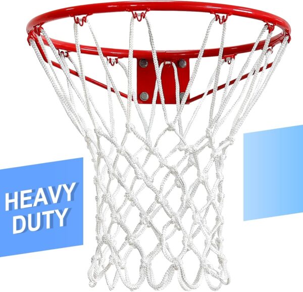 Basketball Net Outdoor,(7.16 oz) 12 Loops Professional Heavy Duty Basketball Net Replacement,All Weather Anti Whip,Suitable for Outdoor Standard 12 Loops Basketball Hoop