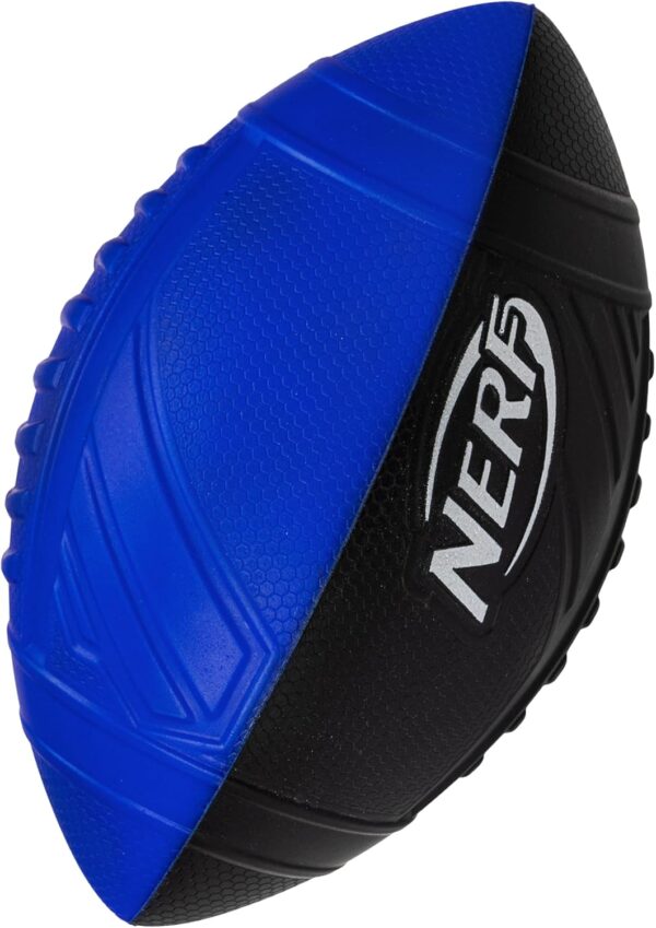 Nerf Kids Foam Football - Pro Grip Youth Soft Foam Ball - Indoor + Outdoor Football for Kids - Small Foam Football - 9" Inch Youth Sized Football - Blue + Black