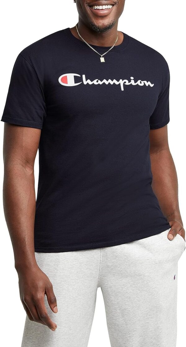 Champion Men's T-Shirt, Classic Graphic T-Shirt, Soft and Comfortable T-Shirts for Men, Script Logo (Reg. or Big & Tall)