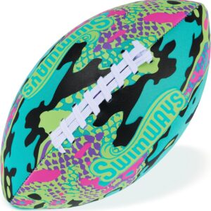 SwimWays Hydro Waterproof Football, Outdoor Games for Adults and Kids, Swimming Pool Accessories and Pool Party Games,9.25 Inches, Blue