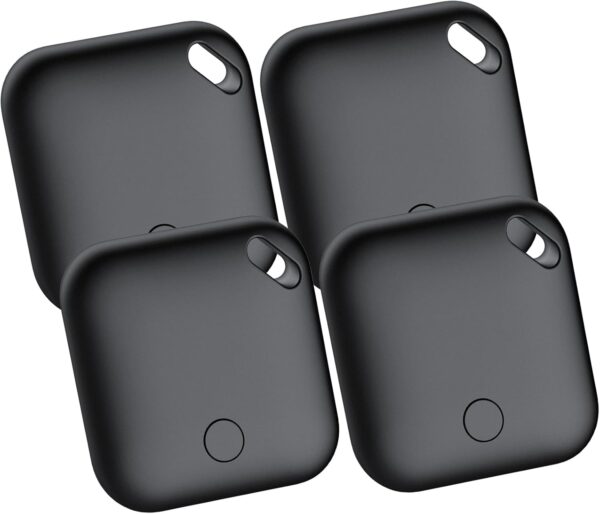 Air Tracker, Bluetooth Tracker Tag-4 Pack, Compatible with Apple Find My (iOS Only), Key, Luggage, Suitcase and Pet Item Finder, 90dB Beeping, IP67 Waterproof, Replaceable Battery, Worldwide Tracking.