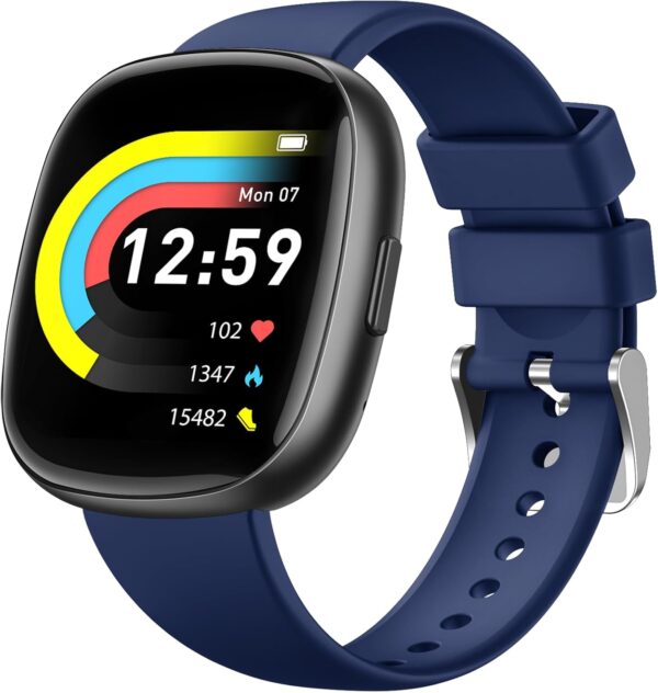 Smart Watches for Men Women Fitness: Fitness Tracker with Blutooth Call 24H Heart Rate SpO2 Sleep Monitor 5ATM Waterproof 120+ Sport Mode Smartwatch Compatible with iPhone Android Phones (Deep Blue)