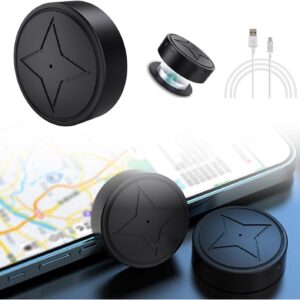 GPS Tracker for Vehicles Strong Magnetic Car Vehicle Tracking Anti-Lost, 2023 New Multi-Function GPS Mini Locator, Monitoring for Professional Vehicles, Black