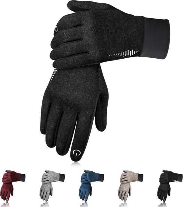 rivmount Winter Gloves Women Men - Warm Gloves Cold Weather, Windproof, Touchscreen, Snow Skiing Thermal Liners - Cycling Running Gear, Driving, Walking, Hiking, Commuting, Texting