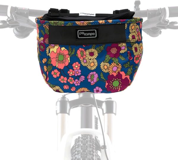 Po Campo Crescent Bicycle Basket – Large Bike Basket – Handlebar Bag for Cycling – Waterproof Fabric Colorful Bike Basket for Women, Men, Kids