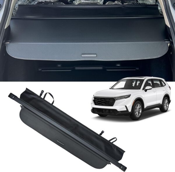 AUXKO Retractable Cargo Cover for Honda CRV 2023-2025, Trunk Cover Shade Cover for 2024 2025 Honda CRV, Shielding Shade Anti-Peeping Luggage Privacy Screen,Carbon Fiber(NOT for Sport Touring Hybrid)